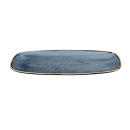Churchill 13 7/8" x 7 3/8" Oblong Stonecast® Chef's Plate - Ceramic Blueberry (SBBSXO141) thumbnail 2