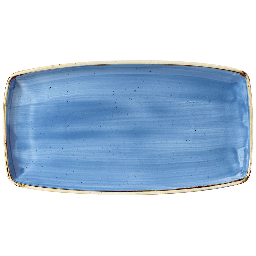 Churchill 14" x 7 1/4" Rectangular Stonecast Plate - Ceramic Cornflower Blue (SCFSOP141)