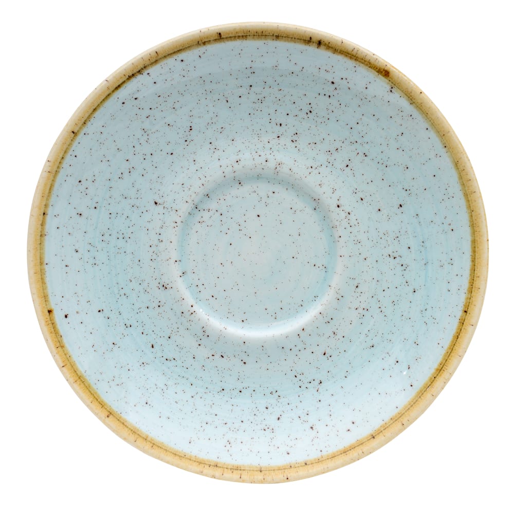 Churchill 6 1/4" Round Stonecast Cappuccino Saucer - Ceramic, Duck Egg Blue (SDESCSS1)