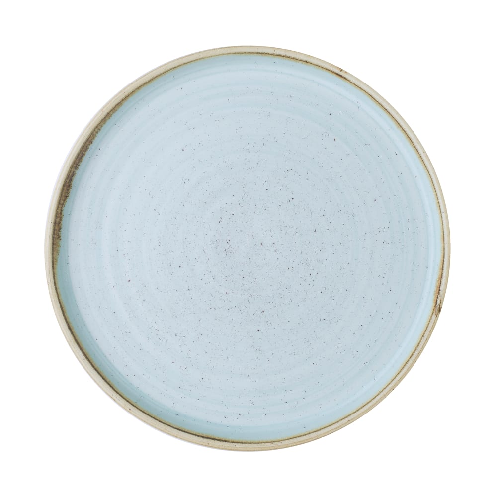 Churchill 8 11/16" Round Stonecast® Walled Plate - Ceramic, Duck Egg Blue (SDESWP211)