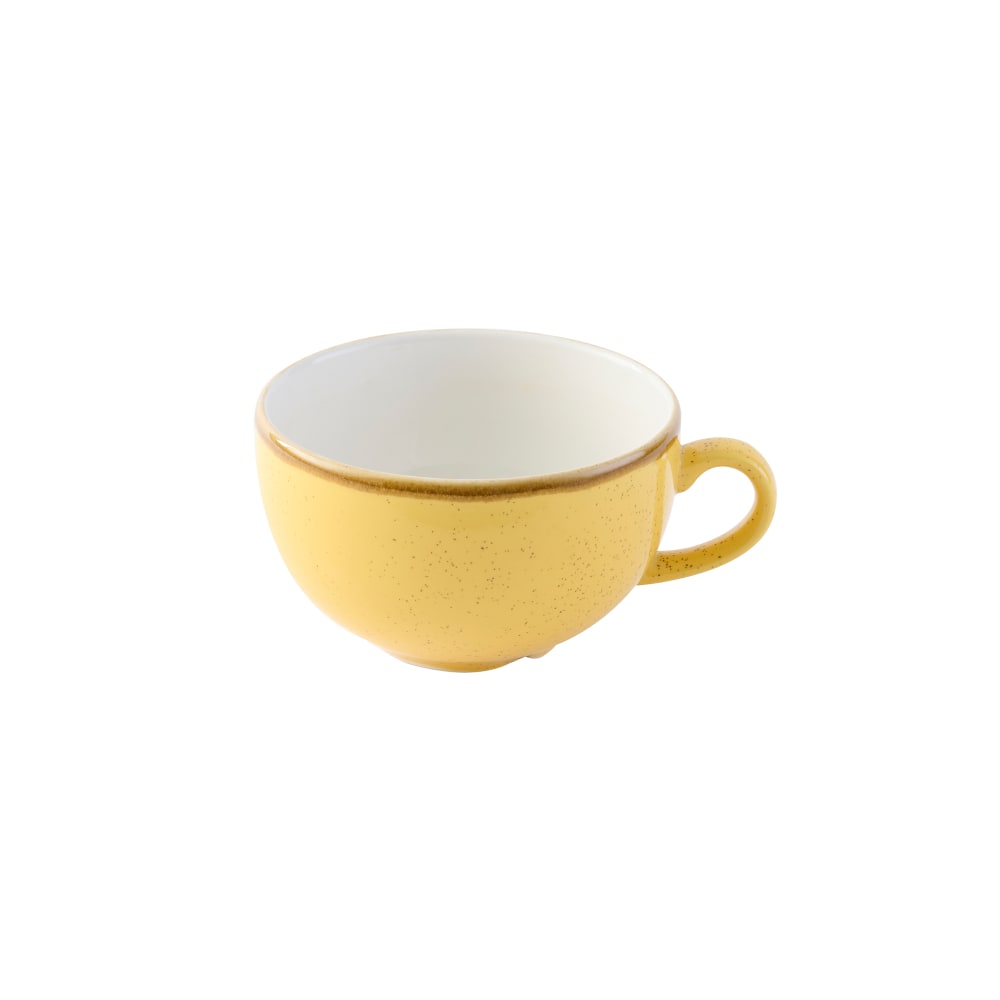 Churchill 12 oz Stonecast® Cappuccino Cup - Ceramic, Mustard Seed Yellow (SMSSCB281)