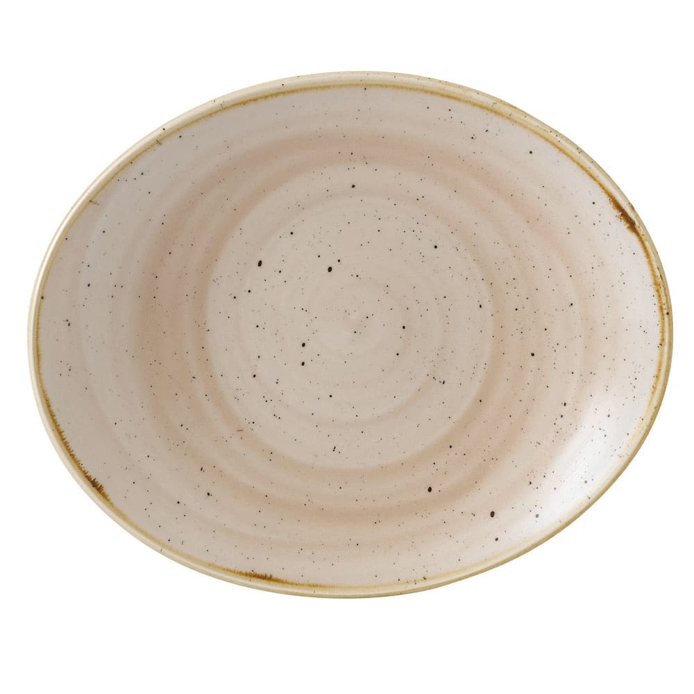 Churchill 7 3/4" Oval Stonecast Plate - Ceramic, Nutmeg Cream (SNMSOP71)