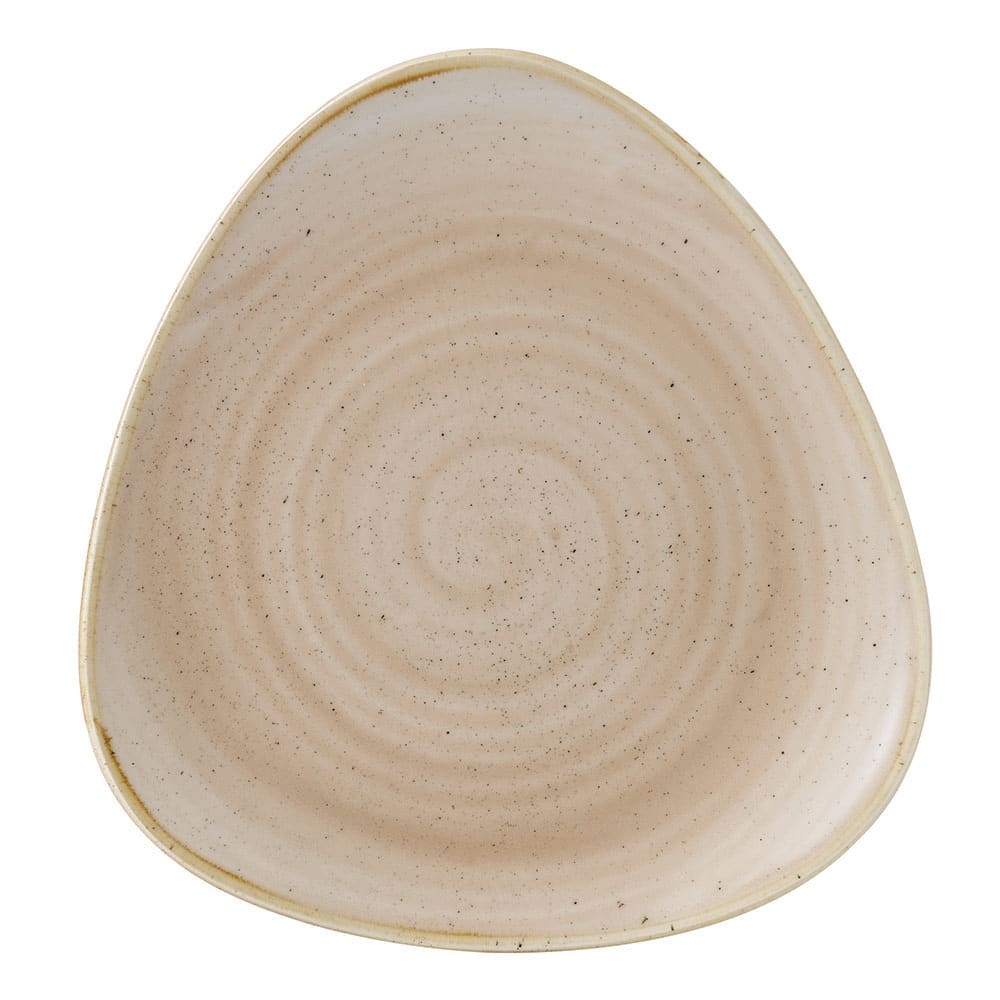 Churchill 7 3/4" Triangular Stonecast Plate - Ceramic, Nutmeg Cream (SNMSTR71)