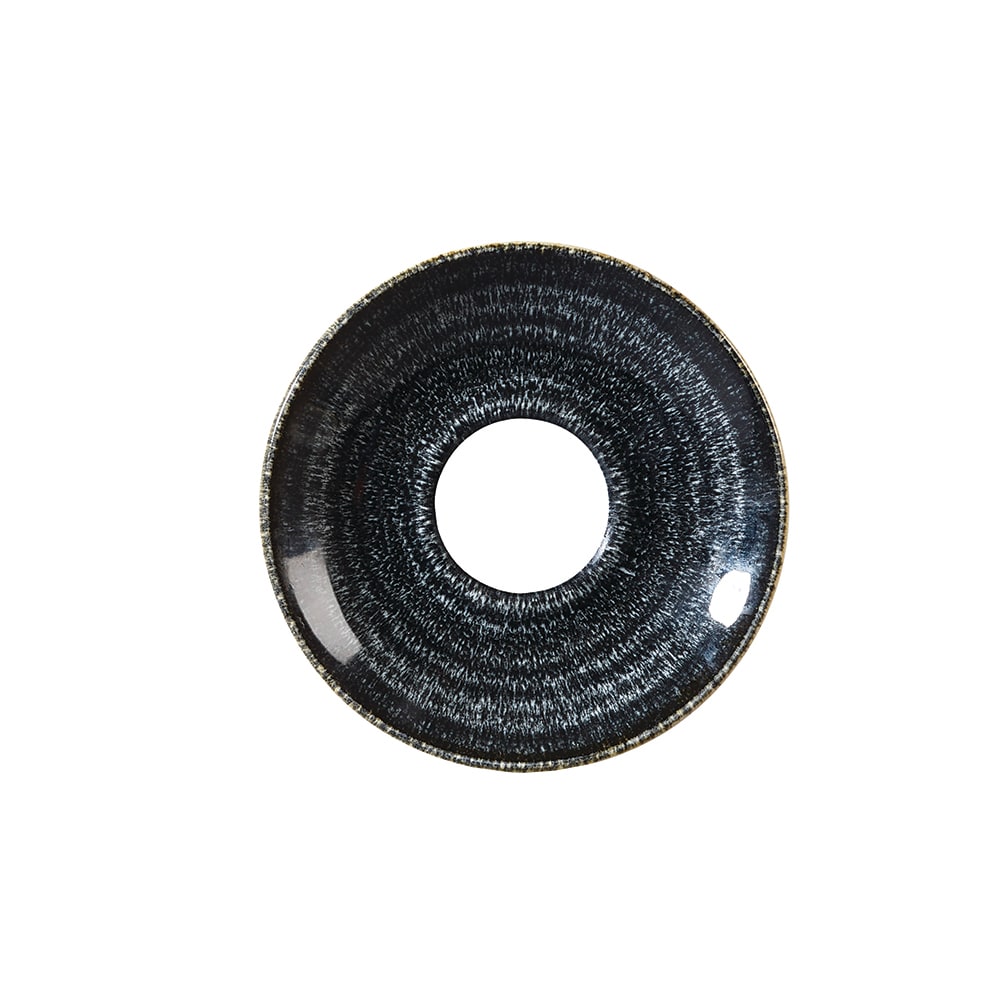 Churchill 6 1/4" Round Homespun Saucer - Ceramic, Charcoal Black (SPCBCSS1)