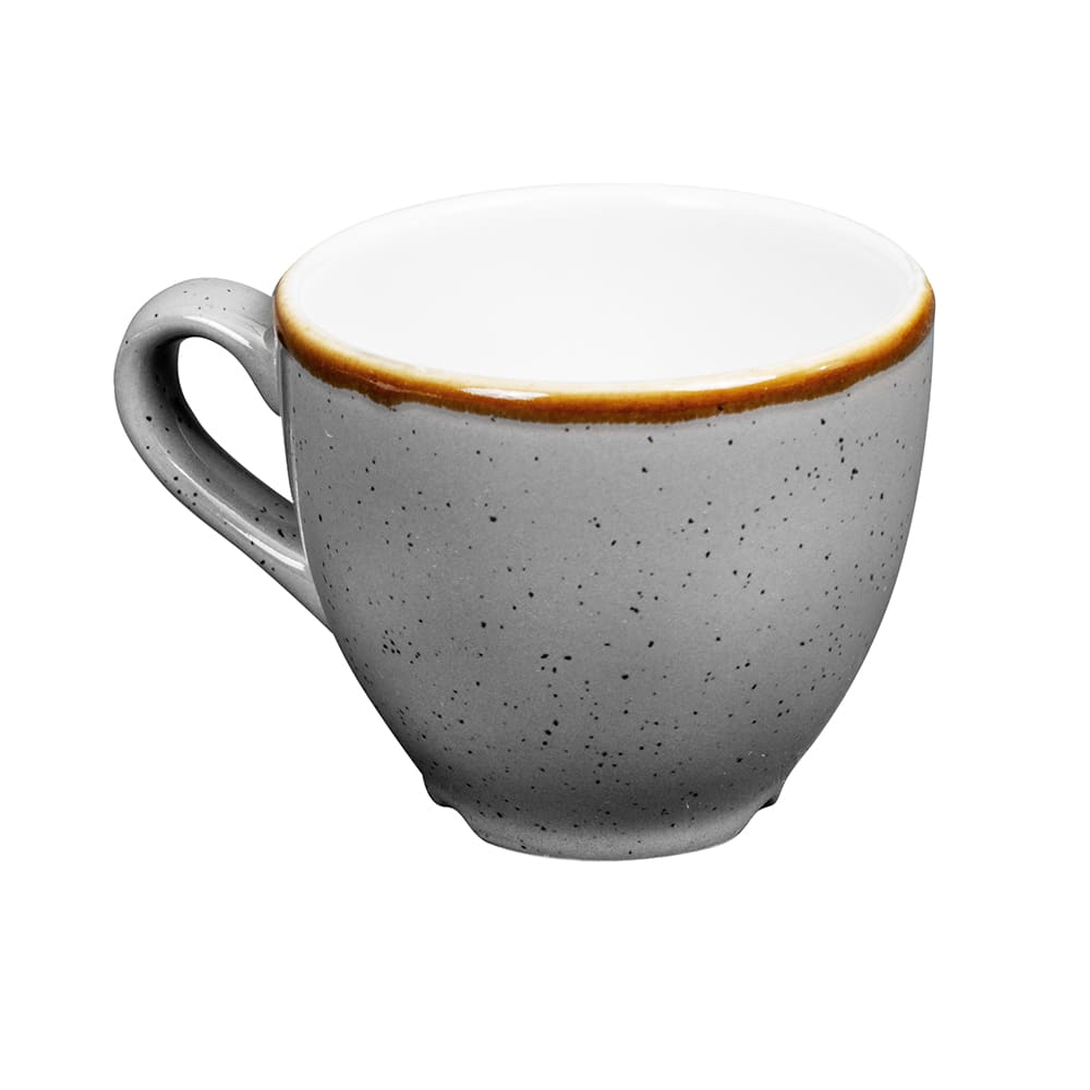Churchill 3 1/2 oz Stonecast Espresso Cup - Ceramic, Peppercorn Gray (SPGSCEB91)