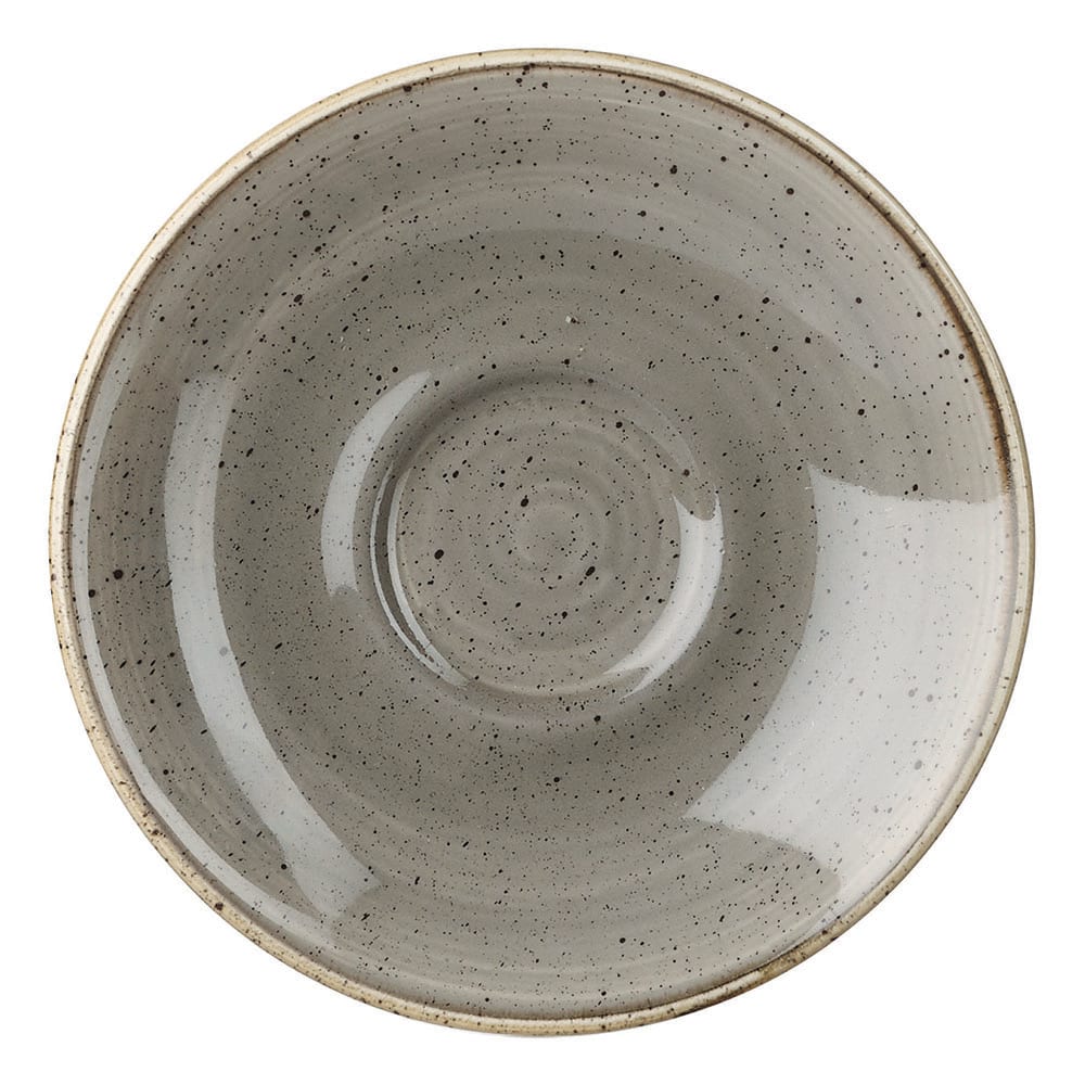 Churchill 4 1/2" Round Stonecast Saucer - Ceramic, Peppercorn Gray (SPGSESS1)