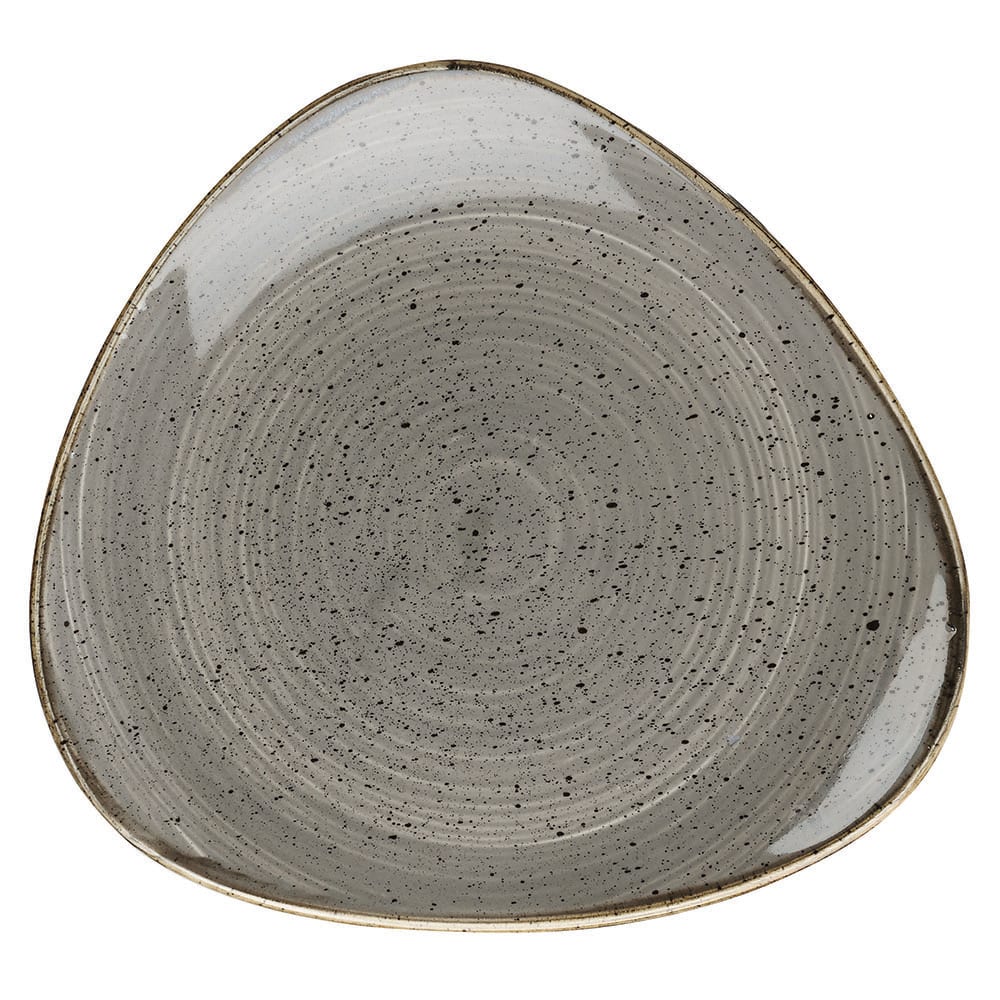 Churchill 7 3/4" Triangular Stonecast Plate - Ceramic, Peppercorn Gray (SPGSTR71)