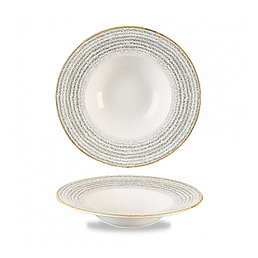 Churchill 10 oz Round Studio Prints® Wide Rim Bowl - Ceramic, Stone Gray (SPSGVWBM1)