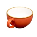 Churchill 8 oz Stonecast Cappuccino Cup - Ceramic, Spiced Orange (SSOSCB201) thumbnail 3
