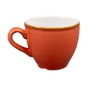 Churchill 3 1/2 oz Stonecast Espresso Cup - Ceramic, Spiced Orange (SSOSCEB91) thumbnail 2