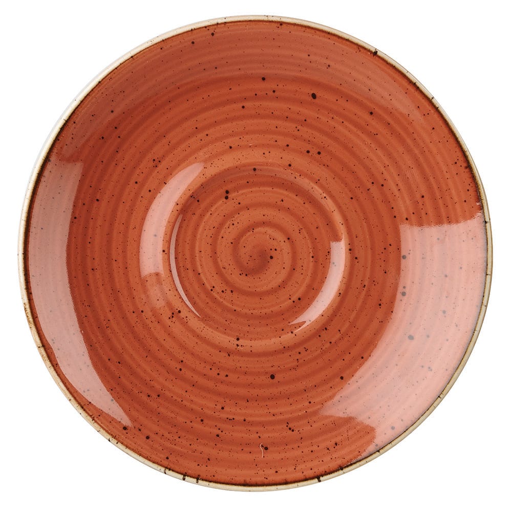 Churchill 6 1/4" Round Stonecast Saucer - Ceramic, Spiced Orange (SSOSCSS1)