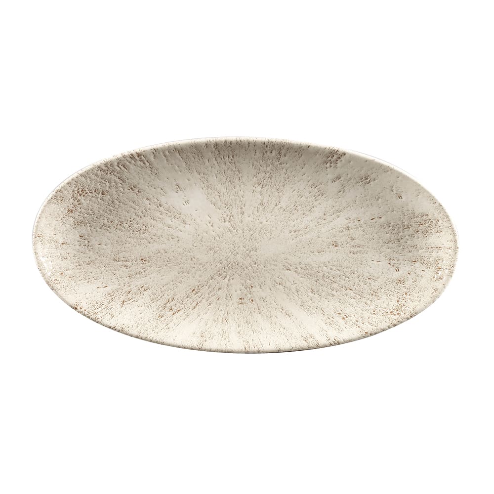 Churchill Oval Studio Prints® Chef's Plate - 11 3/4" x 5 7/8", Ceramic, Agate Gray (STAGOV301)
