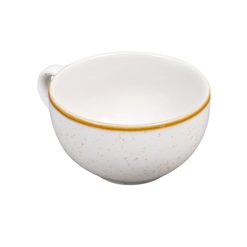 Churchill 16 oz Stonecast Cappuccino Cup - Ceramic, Barley White (SWHSCB401)