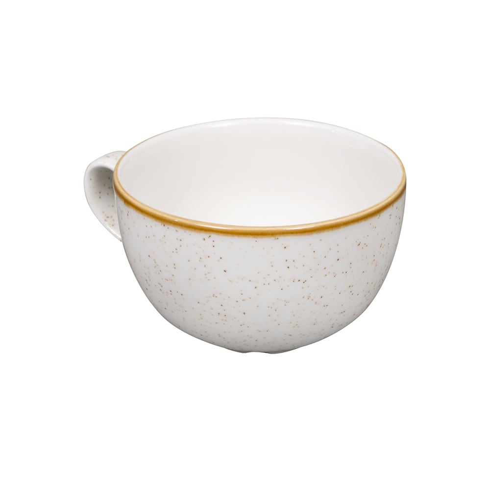 Churchill 17 1/2 oz Stonecast Cappuccino Cup - Ceramic, Barley White (SWHSCB441)