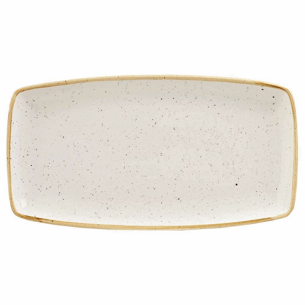 Churchill 14" x 7 1/4" Rectangular Stonecast Plate - Ceramic, Barley White (SWHSOP141)