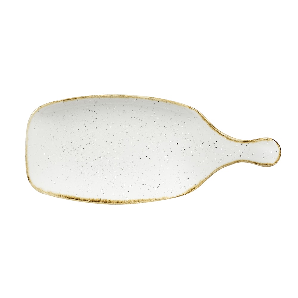 Churchill Rectangular Serving Paddle - 11 1/8" x 4 3/4", Ceramic, Barley White (SWHSPDLH1)