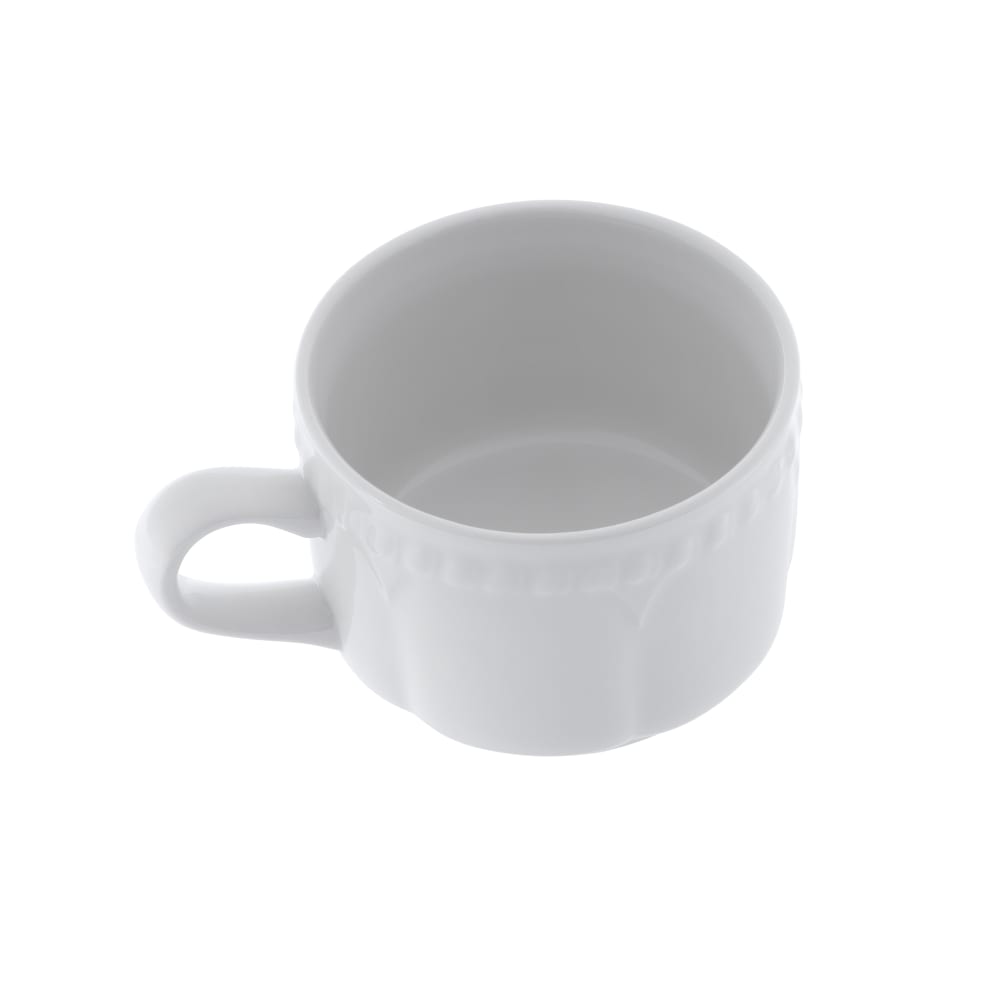 Churchill 7 1/2 oz Buckingham Tea Cup - Ceramic, White (WBC1)