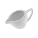 Churchill 2 1/2 oz Ultimo Creamer - Glazed Ceramic, White (WHB251) thumbnail 2