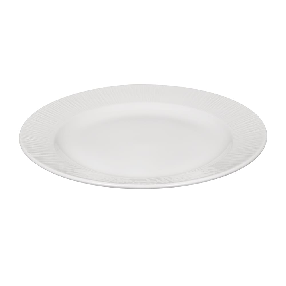 Churchill 12" Round Bamboo Plate - Ceramic, White (WHBALF111)