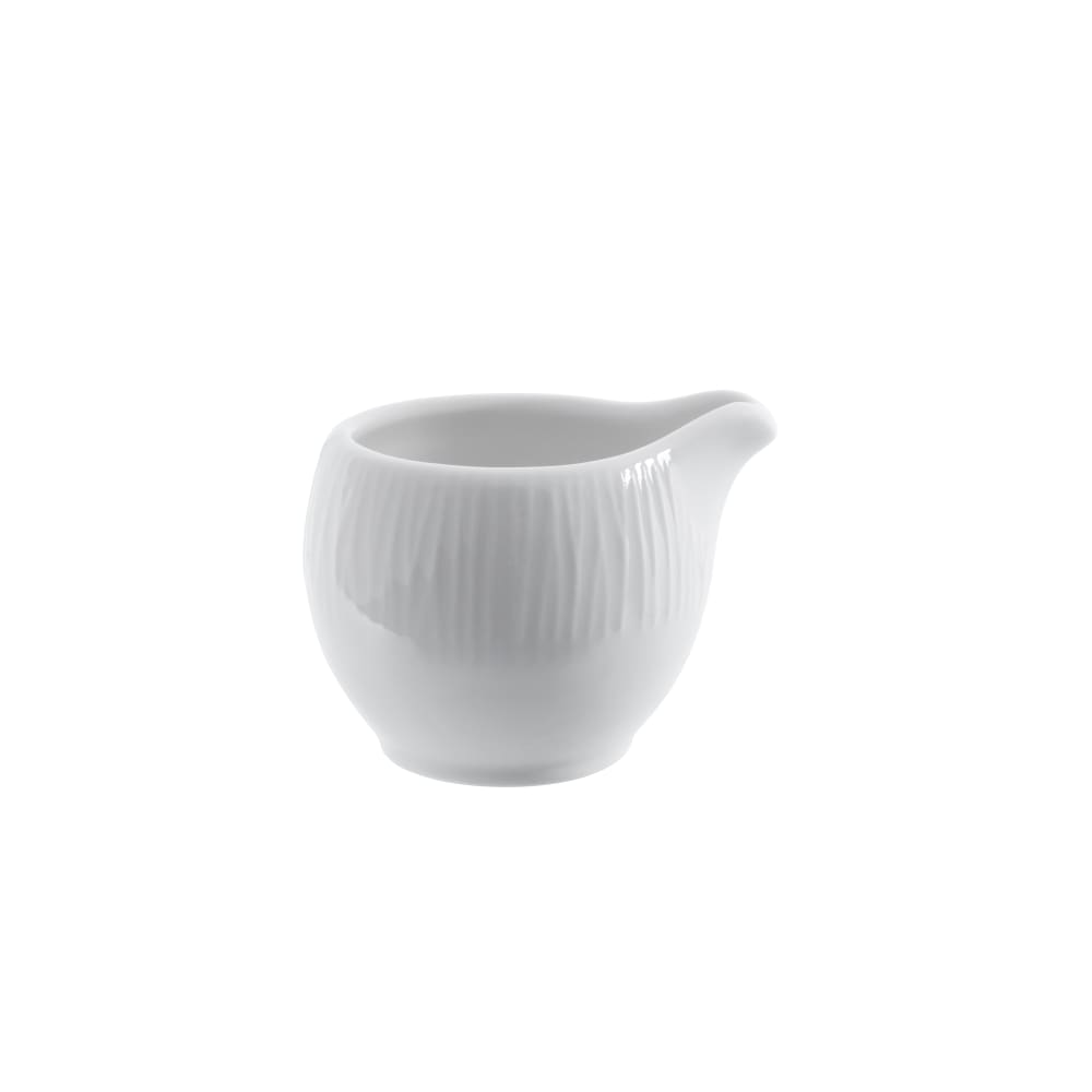 Churchill 2 oz Bamboo Creamer - Glazed Ceramic, White (WHBALJ21)