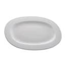 Churchill 11" Oval Bamboo Plate - Ceramic, White (WHBALR111) thumbnail 3