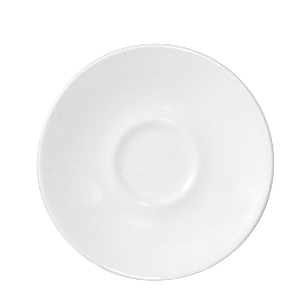 Churchill 4 1/2" Round Beverage Espresso Saucer - Ceramic, White (WHESS1)