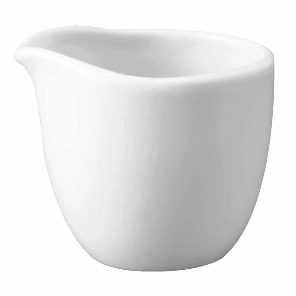 Churchill 3 oz Mediterranean Creamer - Glazed Ceramic, White (WHMJ1)