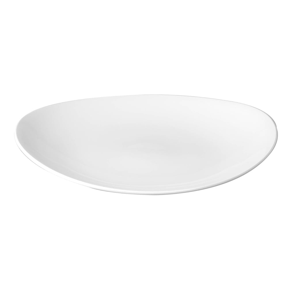 Churchill Oval Orbit Plate - 12 1/2" x 10", Ceramic, White (WHOP121)