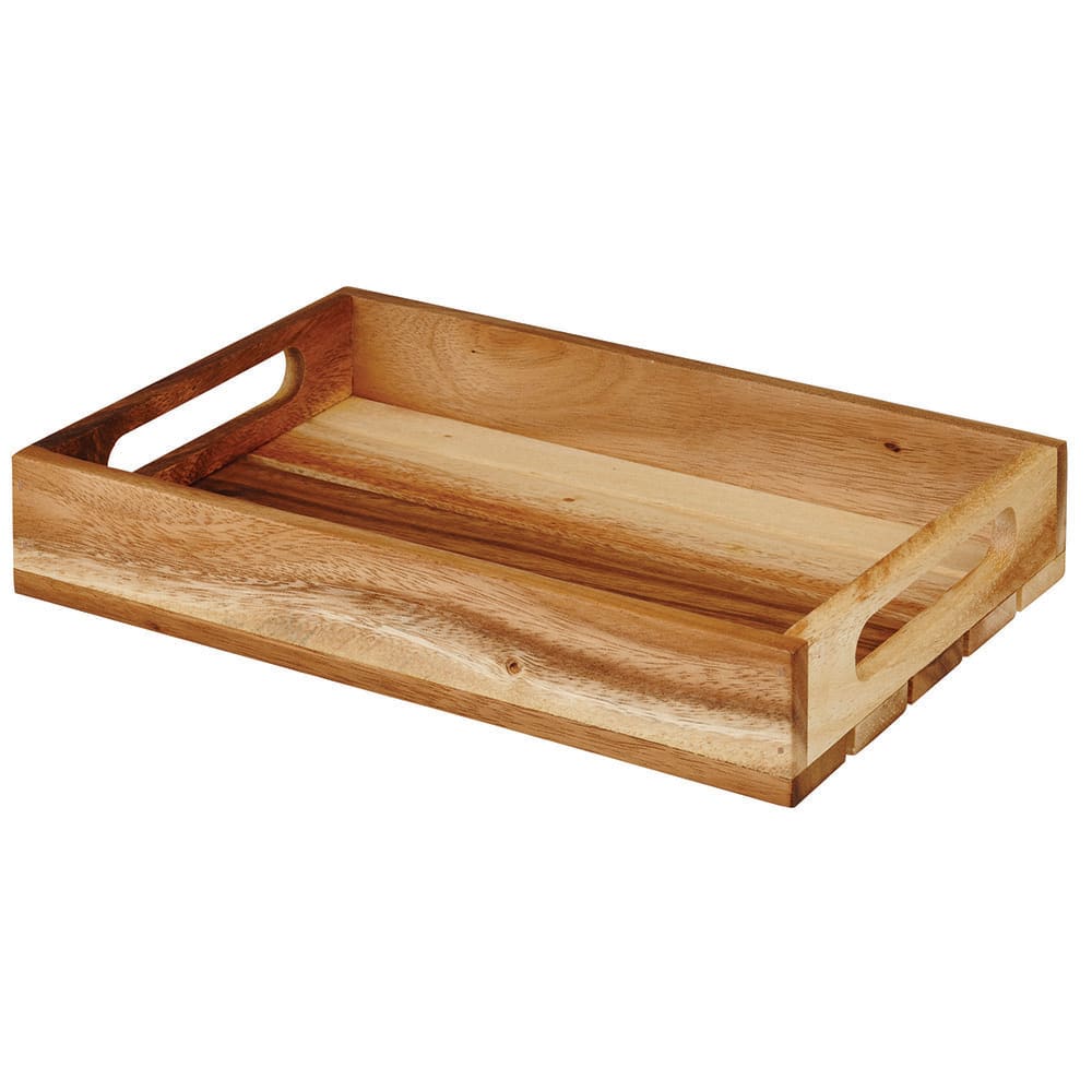 Churchill Rectangular Serving Tray w/ Handles - 11 3/4" x 7 7/8", Wood (ZCAWMWCR1)