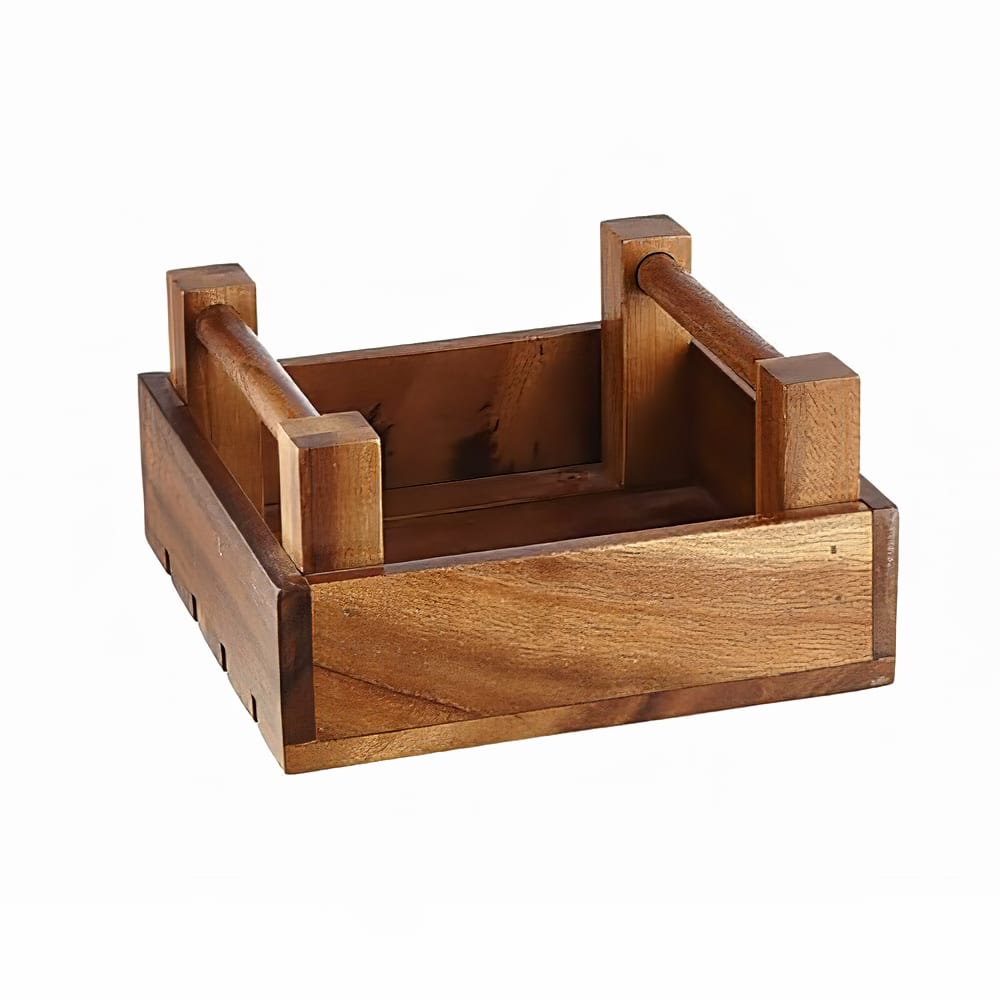 Churchill 7 7/8" Square Art de Cuisine® Condiment Caddy - Wood, Brown (ZCAWSQRC1)
