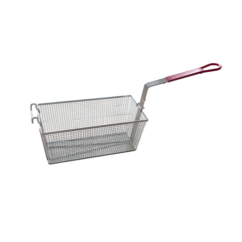 MoTak 400057 Fryer Basket w/ Coated Handle & Front Hook, 13 1/4" x 6 1/2" x 6"
