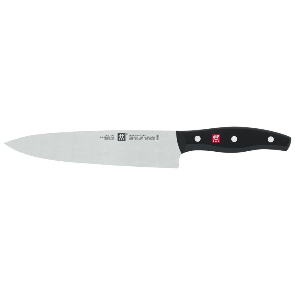 Zwilling 1011727 8" Chef's Knife w/ Black Plastic Handle, High Carbon Stainless Steel