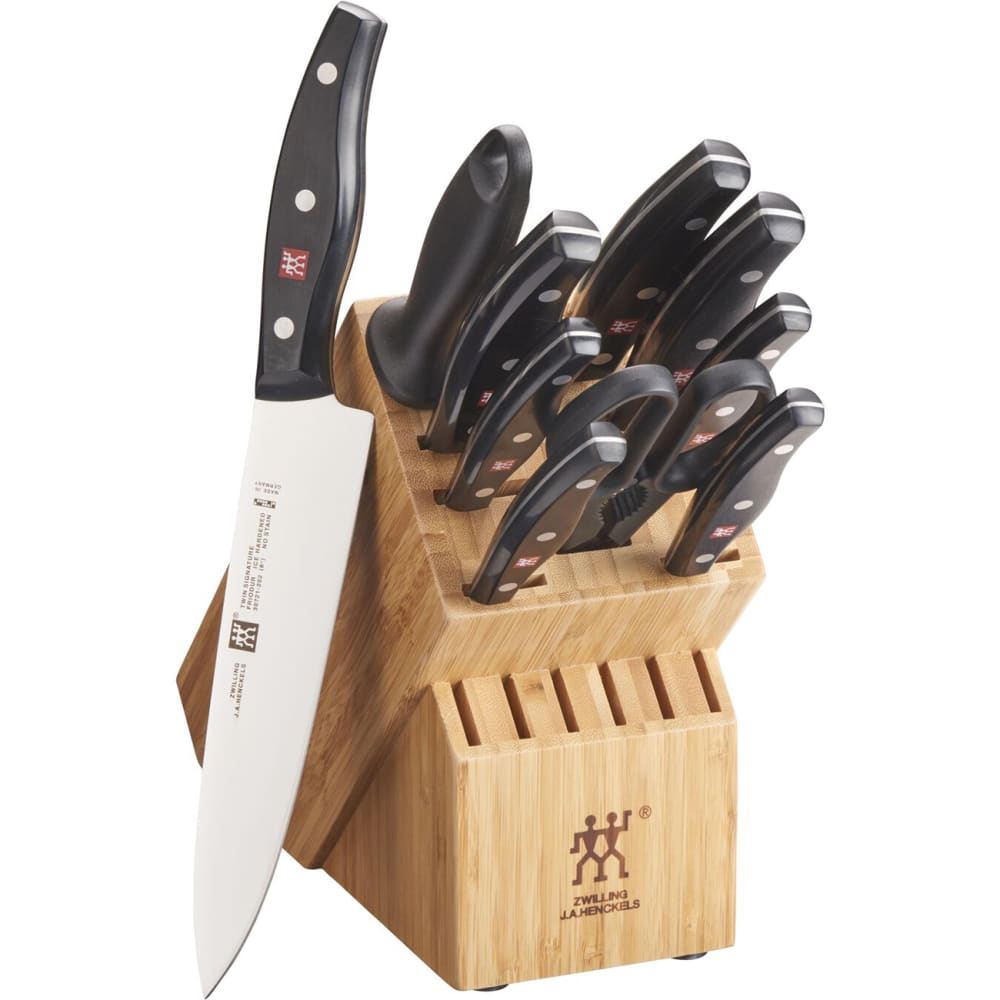 Zwilling 1011774 Twin Signature 11 Piece Knife Set w/ Bamboo Block
