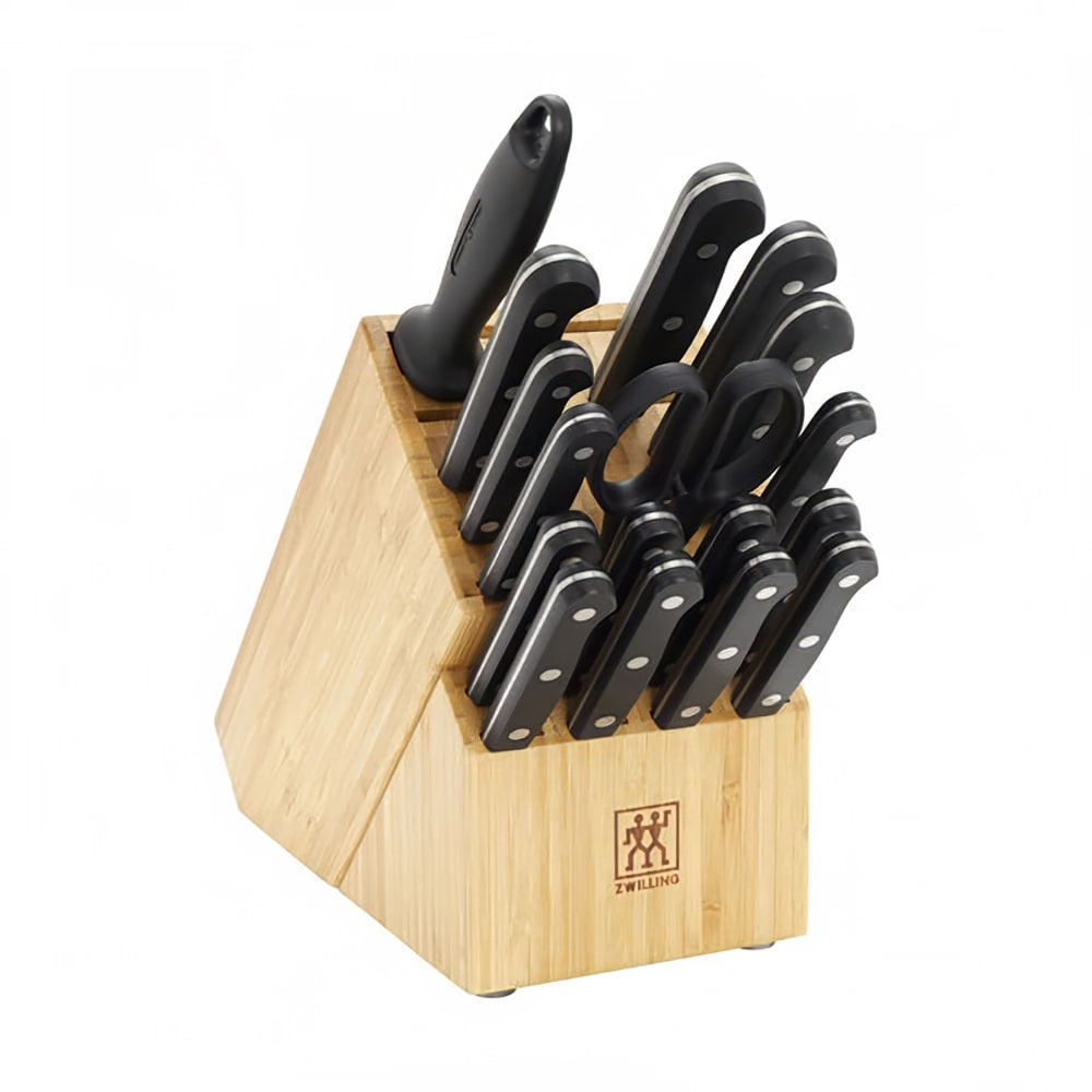 Zwilling 1012119 Twin Gourmet 18 Piece Knife Set w/ Hardwood Block