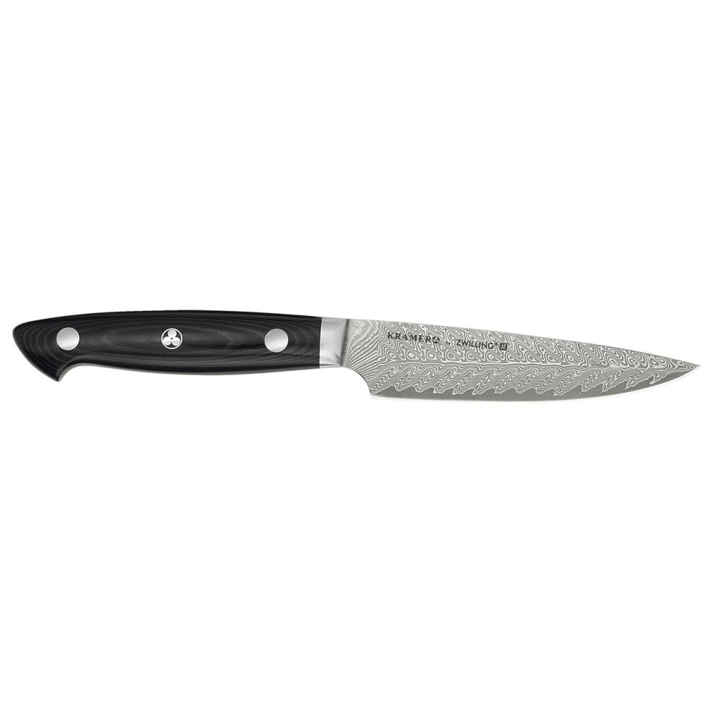 Zwilling 1019611 5" Utility Knife w/ Black Linen Micarta Handle, Carbide Stainless Steel