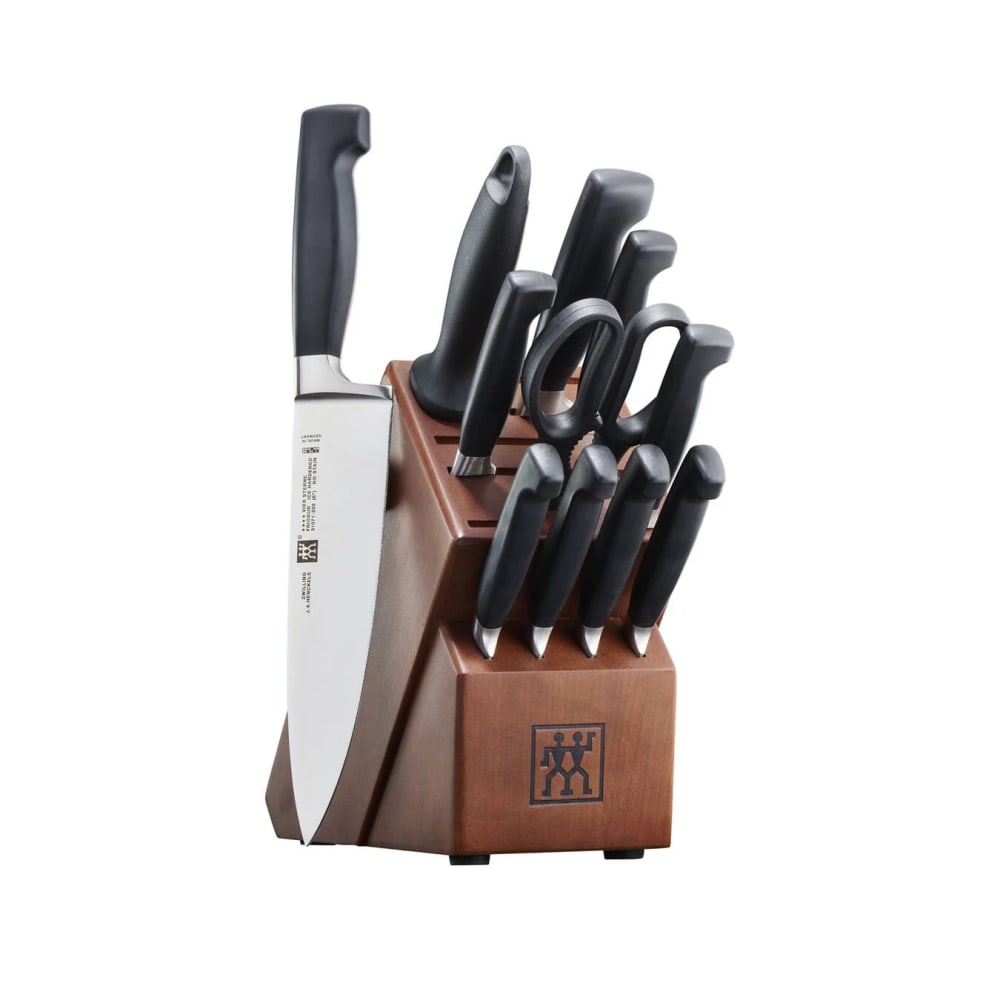 Zwilling 35740-012 Four Star 12 Piece Knife Set w/ Walnut Block