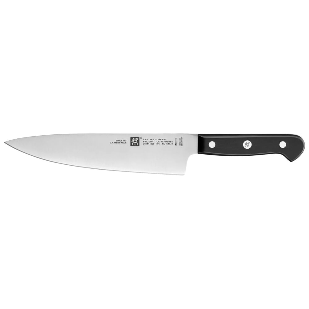 Zwilling 1002391 8" Chef's Knife w/ Black Plastic Handle, High Carbon Stainless Steel