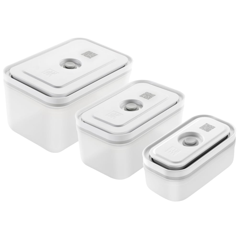 Zwilling 1002498 Fresh & Save Vacuum Container Set w/ Lids - Plastic, White