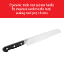 Zwilling 1002801 8" Bread Knife w/ Black Plastic Handle, High Carbon Stainless Steel thumbnail 10