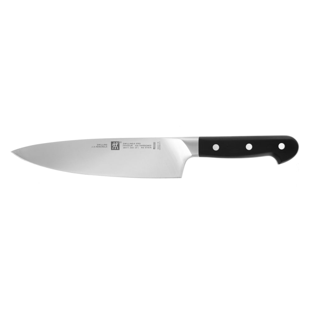 Zwilling 1002829 8" Traditional Chef's Knife w/ Black Plastic Handle, High Carbon Stainless Steel