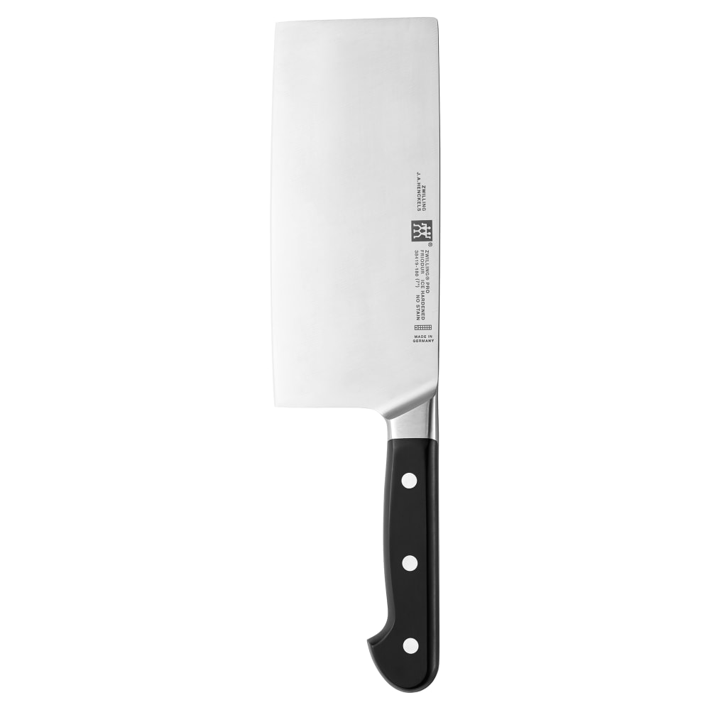Zwilling 1002849 7" Chinese Chef's Knife w/ Black Plastic Handle, High Carbon Stainless Steel
