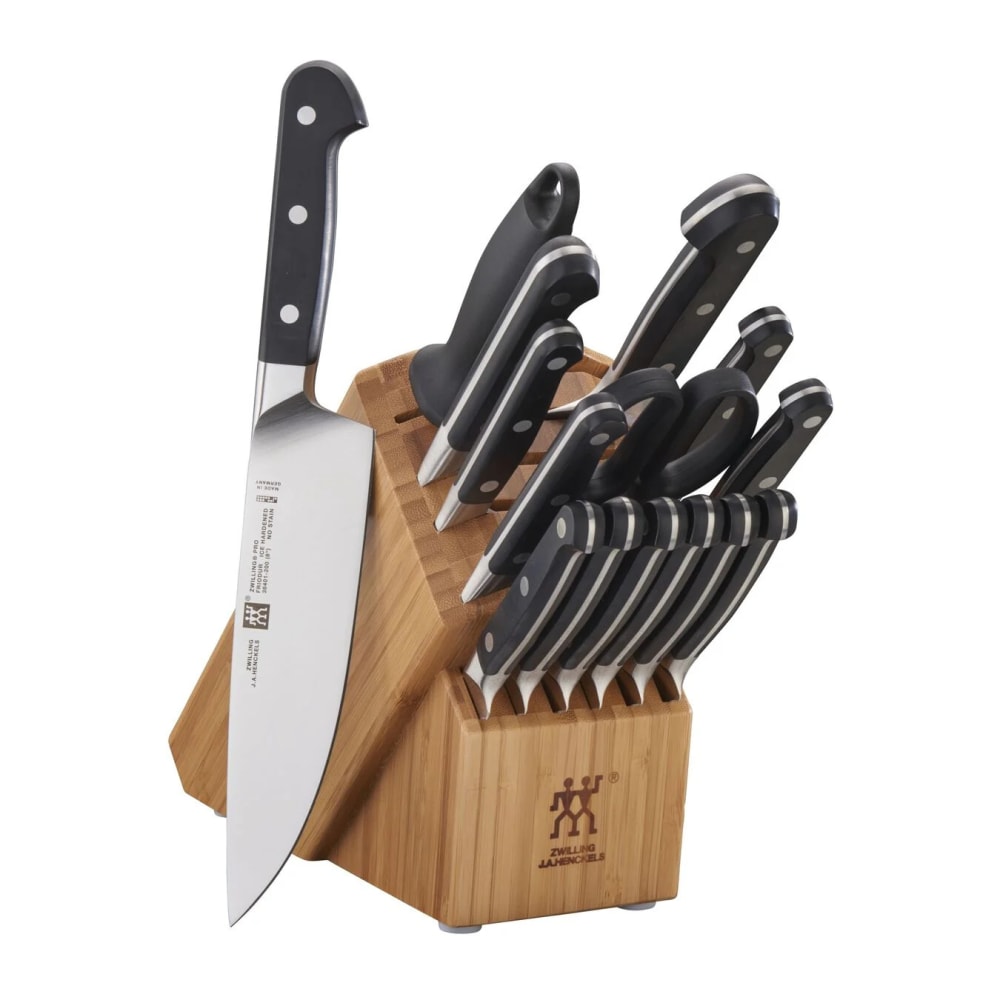 Zwilling 1019142 Pro 16 Piece Knife Set w/ Bamboo Block