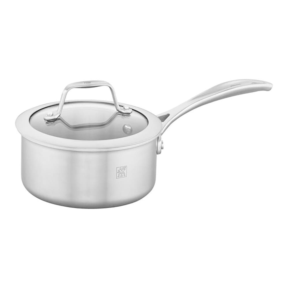 Zwilling 1016729 1 qt Saucepan w/ Glass Lid, 3 Ply Stainless w/ Aluminum Core