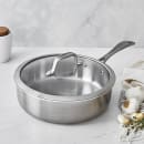 Zwilling 1016734 3 qt Sauté Pan w/ Glass Lid, 3 Ply Stainless w/ Aluminum Core thumbnail 4