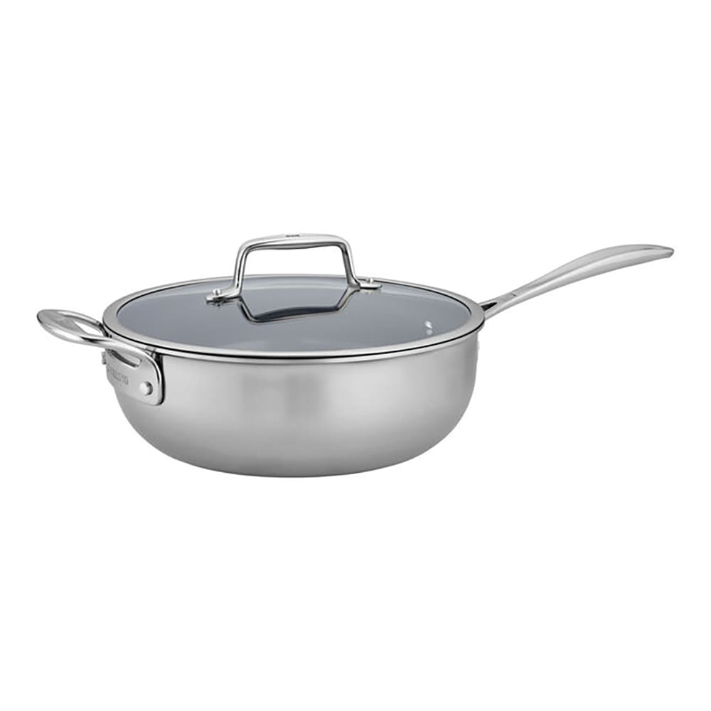 Zwilling 1017261 4 1/2 qt Perfect Pan w/ Glass Lid, Nonstick Stainless w/ Aluminum Core