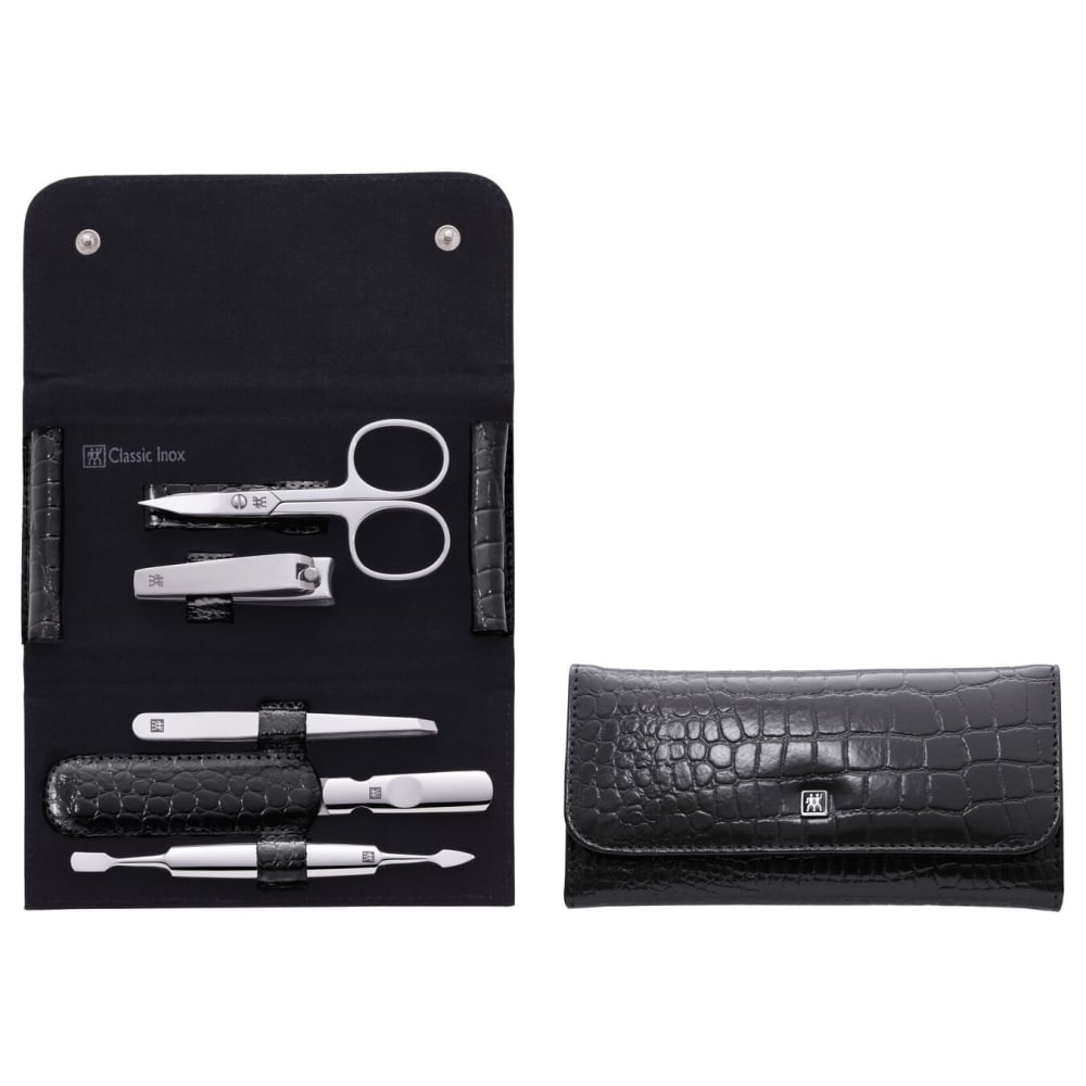 Zwilling 1007360 5 Piece Grooming Kit w/ Black Leather Case