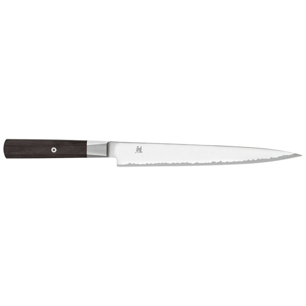Miyabi 33950-243 9 1/2" Slicing/Carving Knife w/ Brown Pakkawood Handle, Carbide Stainless Steel