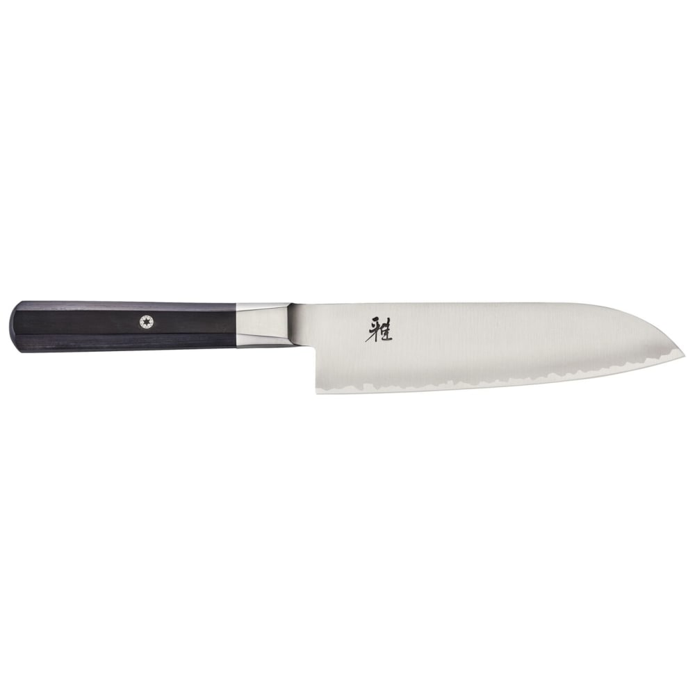 Miyabi 33957-183 7" Santoku Knife w/ Brown Pakkawood Handle, Carbide Stainless Steel
