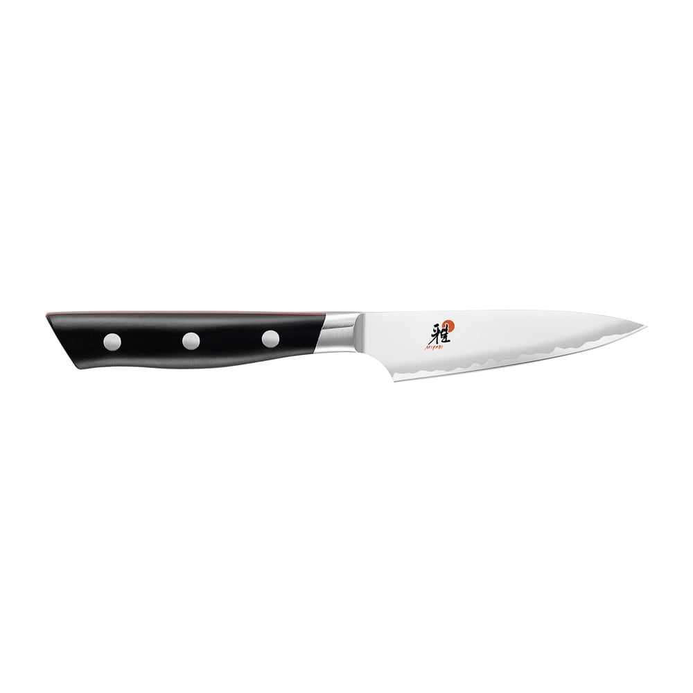 Miyabi 1019692 3 1/2" Paring Knife w/ Black Plastic Handle, Carbide Stainless Steel