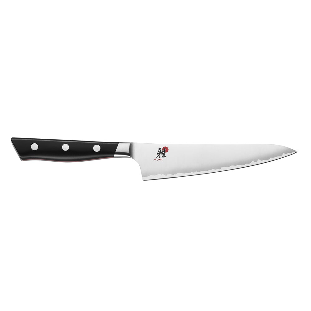 Miyabi 1019716 5 1/4" Prep Knife w/ Black Plastic Handle, Carbide Stainless Steel